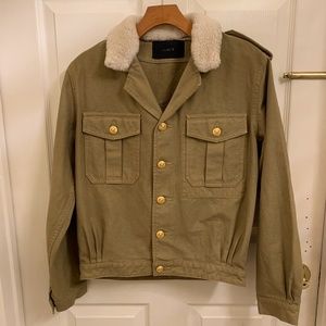 J Crew Pilots Jacket in Olive Green